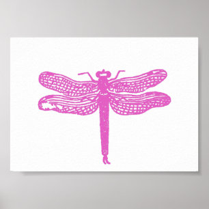 Poster Dragonfly Violet Print