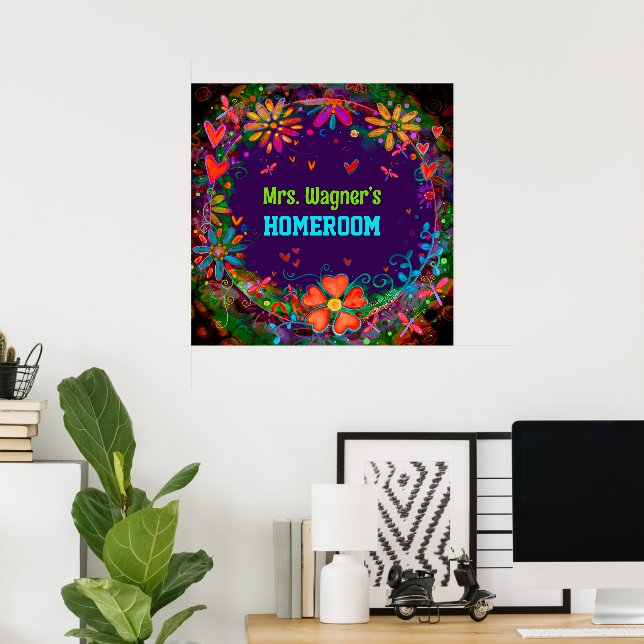 Poster Dragonfly Whimsical Purple Poproom (Bureau à domicile)