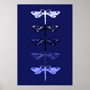 Poster Dragons bleus