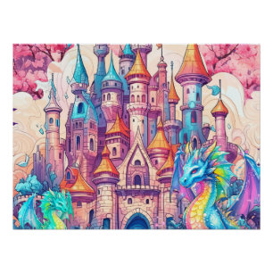 Poster Dragons et Château