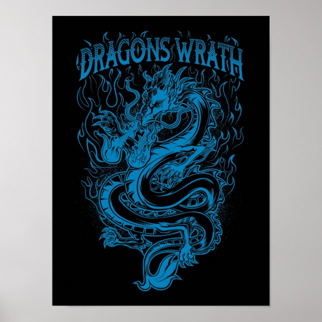 Poster Dragons Wrath Blue (Devant)