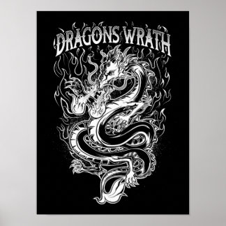 Poster Dragons Wrath White