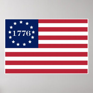 Poster Drapeau 1776 américain