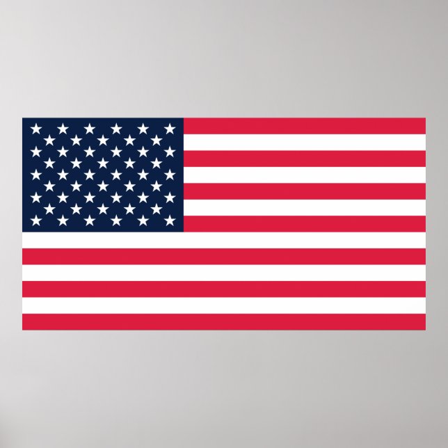 Poster Drapeau 50 étoiles États-Unis d'Amérique (Devant)