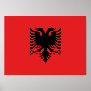 Poster Drapeau albanais patriotique