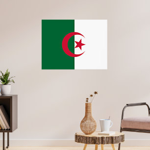 Poster drapeau algérien