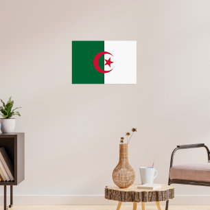 Poster drapeau algérien
