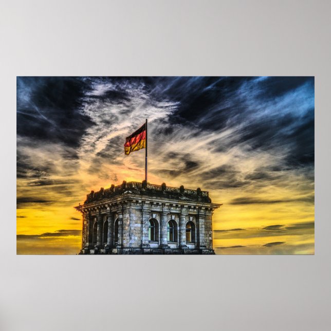 Poster Drapeau Allemagne (Devant)