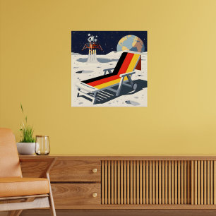 Poster Drapeau allemand drôle