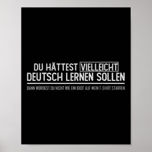 Poster Drapeau allemand _ Vielleicht Deutsch Lernen