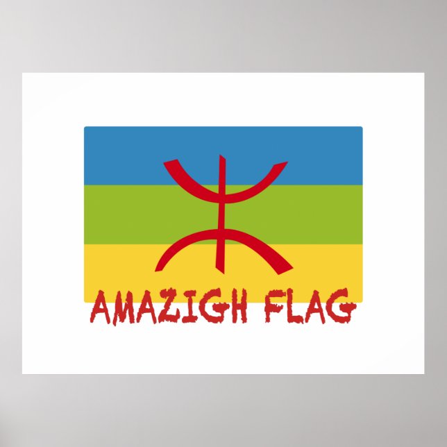 Poster Drapeau Amazigh - Drapeau Amazigh Drapeau (Devant)