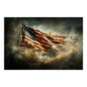 Poster drapeau américain