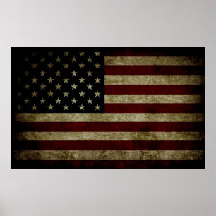 Poster Drapeau américain