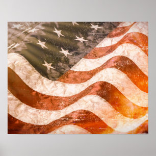 Poster Drapeau Américain