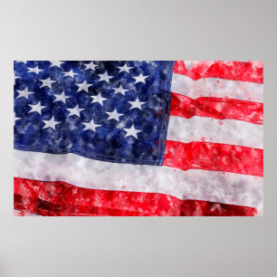 Poster Drapeau américain