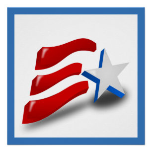 POSTER DRAPEAU AMÉRICAIN