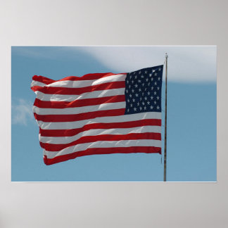 POSTER DRAPEAU AMÉRICAIN