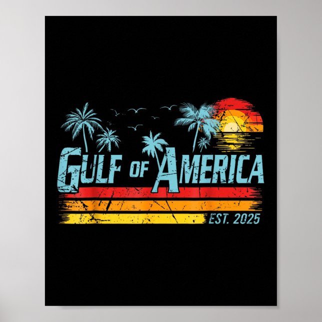 Poster Drapeau Américain 2025 Golfe Du Mexique (Devant)
