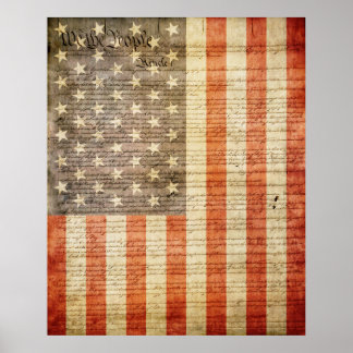 Poster Drapeau américain 49 étoiles
