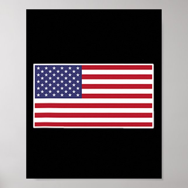 Poster Drapeau américain Cool Patriotique États-Unis Drap (Devant)