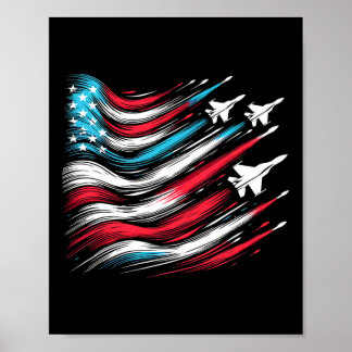 Poster Drapeau Américain De Juillet Drapeau Patriotique U
