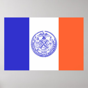 Poster Drapeau américain de New York