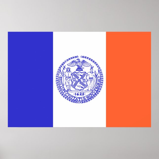Poster Drapeau américain de New York (Devant)