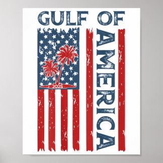 Poster Drapeau américain du Golfe des États-Unis Est 2025
