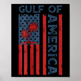 Poster Drapeau américain du Golfe des États-Unis Est 2025