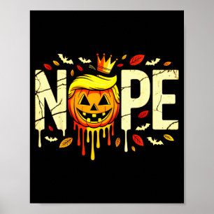 Poster Drapeau américain en détresse Funny No Kings Hallo