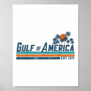 Poster Drapeau Américain G 2025 Du Golfe Des Etats-Unis E