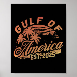 Poster Drapeau Américain G 2025 Du Golfe Des Etats-Unis E