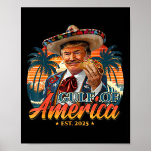 Poster Drapeau Américain G 2025 Du Golfe Des Etats-Unis E