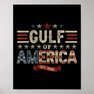 Poster Drapeau Américain G 2025 Du Golfe Des Etats-Unis E