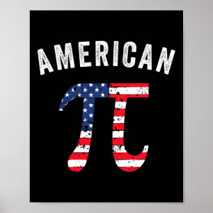 Poster Drapeau américain Jour Pi Math patriotique Nerd 3.