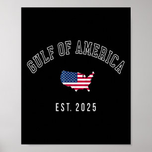 Poster Drapeau Américain M Du Golfe Retro Of Usa America