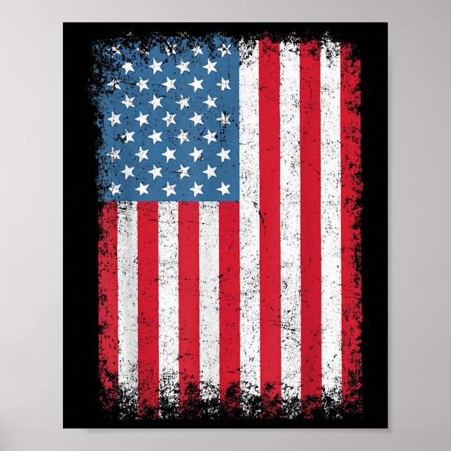Poster Drapeau Américain Patriotique Pour Hommes Femmes E (Devant)