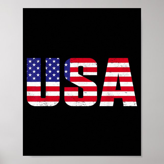 Poster Drapeau Américain Patriotique Pour Hommes Femmes E (Devant)