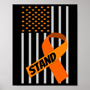 Poster Drapeau américain Produits du ruban orange Sensibi