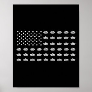 Poster Drapeau Américain Tarte aux Pommes Usa Patriotisme