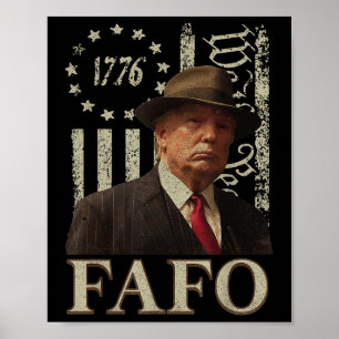 Poster Drapeau américain Trump Fafo, drôle Fafo Trump