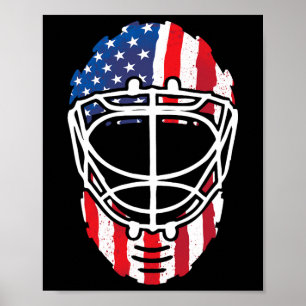 Poster Drapeau américain Usa Masque de gardien de but de 
