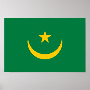 Poster Drapeau ancien de Mauritanie