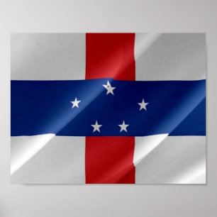 Poster DRAPEAU - Antilles Pays-Bas -