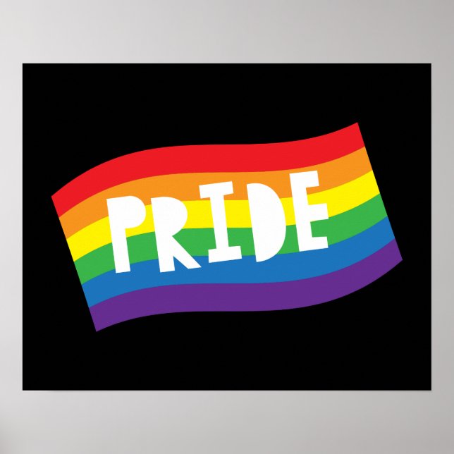 Poster Drapeau arc-en-ciel (Devant)