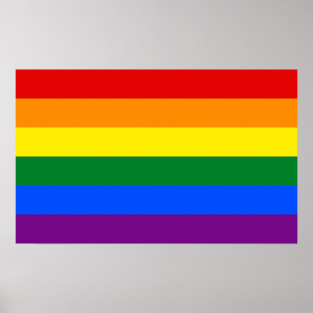 Poster Drapeau arc-en-ciel LGBT gay pride (Devant)