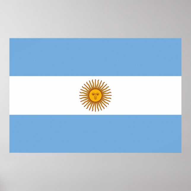 Poster Drapeau Argentine (Devant)