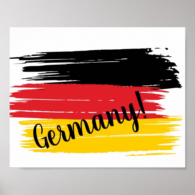 Poster Drapeau artistique Bruxelles Allemagne (Devant)