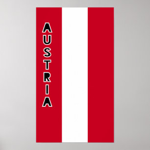 Poster Drapeau Autriche