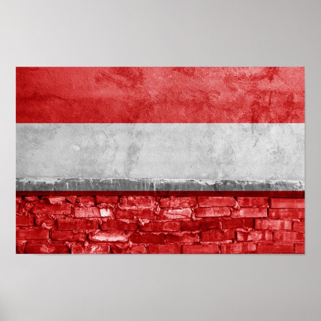 Poster Drapeau autrichien (Devant)
